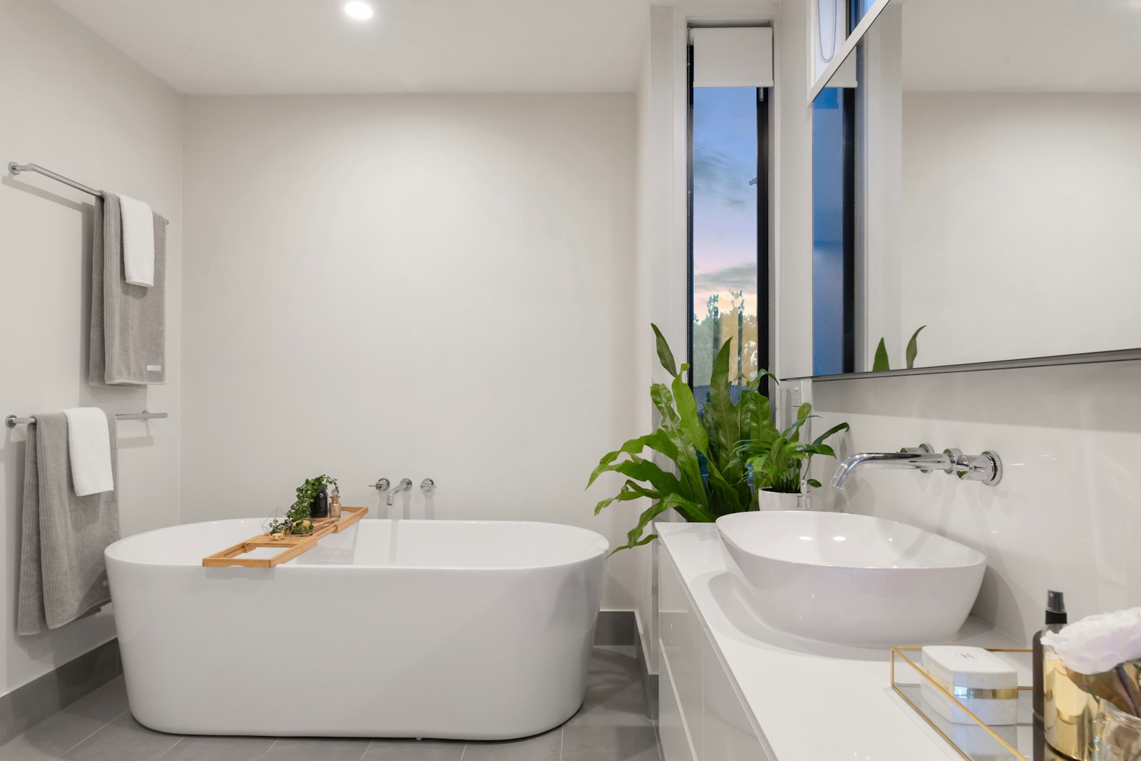Clean tiled floor